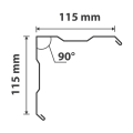 Außenecke gesickt | 90° | 2450 mm | Stahl 0,75 mm | 60 µm Puramid | RAL 7016 Anthrazitgrau #2