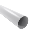 Regenfallrohr | Länge: 3000 mm | ø: 90 mm | Für 125 mm Dachrinnen | Grau | PVC #1