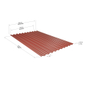 MINI PVC Wellplatte Typ 1.2 | 76/18 Sinus | 400x Palette Länge: 1200 mm | Farbe: Rot | Stärke: 1,20 mm MINI PVC Wellplatte Typ 1.2 | 76/18 Sinus | 400x Palette | Länge: 1200 mm | Farbe: Rot | Stärke: 1,20 mm #3