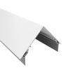 Alu-Firstprofil 125 x 125 mm - FP125 | 4100 mm | Weiß (RAL 9016) | mit vormontierten Dichtungen #1