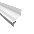 Alu-Wandanschlussprofil - WA100 | 4100 mm | Weiß (RAL 9016) | Ausladung: 80 mm | inkl. Lippendichtung #1