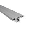 Mittelprofil mit PVC Adapter und Dichtung | Oberprofil für Plattenstärke 6 - 11 mm | Blank | 2000 mm #1