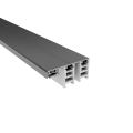 Randprofil mit PVC Adapter und Dichtung | Oberprofil für Plattenstärke 6 - 11 mm | Anthrazit | 4500 mm #1
