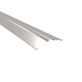 Firstblech flach Typ 1 | 150° | SONDERKANTTEIL | Stahl 0,50 mm | 25 µm Polyester | RAL 7035 Lichtgrau #1