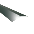 Firstblech flach Typ 4 | 150° | SONDERKANTTEIL | Aluminium 0,70 mm | 25 µm Polyester | RAL 6005 Moosgrün #1
