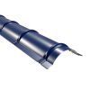 Firstblech halbrund | 1860 mm | Stahl 0,50 mm | 25 µm Polyester | RAL 5010 Enzianblau #1