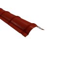 Firstblech halbrund | 1860 mm | Stahl 0,50 mm | 35 µm Mattpolyester | 29 Rot #1