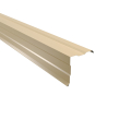 Ortgangwinkel gesickt Typ 2 | 90° | SONDERKANTTEIL | Stahl 0,75 mm | 25 µm Polyester  | RAL 1015 Hellelfenbein #1