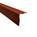 Ortgangwinkel gesickt Typ 3 | 90° | SONDERKANTTEIL | Stahl 0,50 mm | 35 µm Mattpolyester | 75 Ziegelrot #1