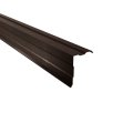Ortgangwinkel gesickt Typ 4 | 90° | SONDERKANTTEIL | Stahl 0,50 mm | 35 µm Mattpolyester | 32 Dunkelbraun #1
