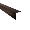 Ortgangwinkel Typ 7 | 90° | SONDERKANTTEIL | Stahl 0,50 mm | 35 µm Mattpolyester | 32 Dunkelbraun #1