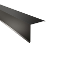 Ortgangwinkel Typ 9 | 90° | SONDERKANTTEIL | Stahl 0,50 mm | 25 µm Polyester | RAL 9005 Tiefschwarz #1
