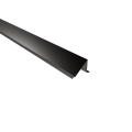 Schneefangblech | 2000 mm | Stahl 0,50 mm | 25 µm Polyester | RAL 9005 Tiefschwarz #1