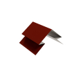 Verbindungsstück Selbstentlüftender First | 250 mm | Stahl 0,50 mm | 35 µm Mattpolyester | 29 Rot #1