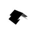 Verbindungsstück Selbstentlüftender First | 250 mm | Stahl 0,50 mm | 35 µm Mattpolyester | 33 Schwarz #1