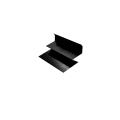 Verbindungsstück Selbstentlüftender Wandanschluss | 250 mm | Stahl 0,50 mm | 35 µm Mattpolyester | 33 Schwarz #1