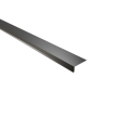 Traufenblech Typ 6 | 100° | SONDERKANTTEIL | Stahl 0,50 mm | 25 µm Polyester | RAL 9005 Tiefschwarz #1