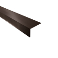 Traufenblech Typ 8 | 100° | SONDERKANTTEIL | Stahl 0,50 mm | 35 µm Mattpolyester | 32 Dunkelbraun #1