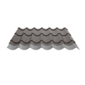 Pfannenblech Typ 2/1060 | Stahl 0,50 mm | 25 µm Polyester | RAL 8014 Sepiabraun | Anti-Tropf 110 #2
