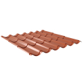 Pfannenblech Typ 2/1060 | Stahl 0,50 mm | 25 µm Polyester | RAL 8004 Kupferbraun | Anti-Tropf 110 #1