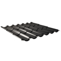Pfannenblech Typ 2/1060 | Stahl 0,50 mm | 25 µm Polyester | RAL 9005 Tiefschwarz #1