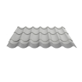 Pfannenblech Typ 2/1060 | Stahl 0,50 mm | 25 µm Polyester | RAL 9006 Weißaluminium | Anti-Tropf 110 #2