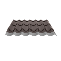 Pfannenblech Typ 2/1060 | Stahl 0,50 mm | 35 µm Mattpolyester | 32 Dunkelbraun | Anti-Tropf 110 #2