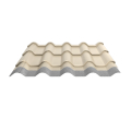 Pfannenblech Typ Europa | Stahl 0,50 mm | 25 µm Polyester | RAL 1015 Hellelfenbein | Anti-Tropf 110B #2
