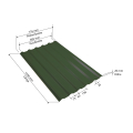 MINI-Trapezblech W-20/685 | 160x Palette | 1200 mm | Stahl 0,50 mm | 25 µm Polyester | RAL 6020 Chromoxidgrün | 160 Stk. pro Palette #2