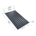 Trapezblech W-20/1100 | 75x Palette | 2000 mm | Stahl 0,40 mm | 25 µm Polyester | RAL 7016 Anthrazitgrau | 75 Stk. pro Palette #2