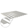 Trapezblech W-20/1100 mit Zusatzprägung | Wandprofil | Stahl 0,50 mm | 25 µm Polyester | RAL 9006 Weißaluminium #1