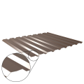 Trapezblech W-20/1100 mit Zusatzprägung | Wandprofil | Stahl 0,75 mm | 25 µm Polyester | RAL 8011 Nussbraun #1