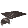 Trapezblech W-20/1100 mit Zusatzprägung | Wandprofil | Stahl 0,50 mm | 35 µm Mattpolyester | 32 Dunkelbraun #1