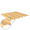 Trapezblech W-35/1035 mit Zusatzprägung | Wandprofil | Stahl 0,50 mm | 35 µm Strukturpolyester | Holzoptik Ahorn #1