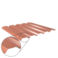 Trapezblech W-35/1035 mit Zusatzprägung | Wandprofil | Stahl 0,50 mm | 25 µm Polyester | RAL 8004 Kupferbraun #1