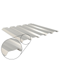 Trapezblech W-35/1035 mit Zusatzprägung | Wandprofil | Stahl 0,50 mm | 25 µm Polyester | RAL 9006 Weißaluminium #1