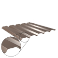 Trapezblech W-35/1035 mit Zusatzprägung | Wandprofil | Stahl 0,75 mm | 25 µm Polyester | RAL 8011 Nussbraun #1