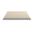 Wellblech W-1/1064 | Dachprofil | Stahl 0,50 mm | 25 µm Polyester | RAL 1015 Hellelfenbein | Anti-Tropf 70 #2