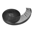 Traufenlüftungskamm | Rolle 5 m | Höhe 55 mm | Farbe 33 - Schwarz #1