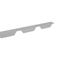 Zahnblech | Für W-35 | Groß-Ungelocht | RAL 9006 Weißaluminium #1