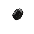 Firstendscheibe | Gelocht | Stahl 0,50 mm | 25 µm Polyester | RAL 9005 Tiefschwarz | für Pfannenbleche #1