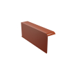 Windschutz-Ortgang | links |  380 mm | Stahl 0,50 mm | 25 µm Polyester  | RAL 8004 Kupferbraun #1