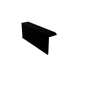 Windschutz-Ortgang | links |  380 mm | Stahl 0,50 mm | 35 µm Mattpolyester | 33 Schwarz  #1
