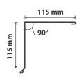 Pultabschluss Typ 1 | 90° | SONDERKANTTEIL | Stahl 0,75 mm | 60 µm Puramid | RAL 7016 Anthrazitgrau #2
