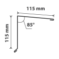 Pultabschluss Typ 2 | 85° | SONDERKANTTEIL | Stahl 0,75 mm | 60 µm Puramid | RAL 7016 Anthrazitgrau #2