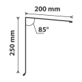 Pultabschluss Typ 5 | 85° | SONDERKANTTEIL | Stahl 0,75 mm | 60 µm Puramid | RAL 7016 Anthrazitgrau #2