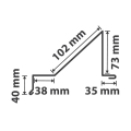 Schneefangblech als Prallblech | SONDERKANTTEIL | Stahl 0,75 mm | 60 µm Puramid | RAL 7016 Anthrazitgrau #2
