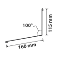 Wandanschluss Typ 3 | 100° | SONDERKANTTEIL | Stahl 0,75 mm | 60 µm Puramid | RAL 7016 Anthrazitgrau #2