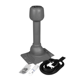 Dunstrohr mit Grundplatte aus Kunststoff