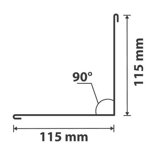 Innenecke | 90° | 2000 mm | Stahl 0,75 mm | 60 µm Puramid | RAL 7016 Anthrazitgrau #2
